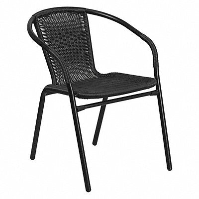 Stack Chair Rattan Black