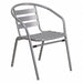 Chair w/Aluminum Slats Silver