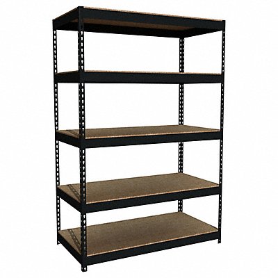 Rivet Shelving 5 Shelf 72Hx48Wx24 D