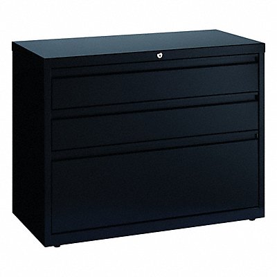 Lateral File Cabinet Black 28 in H