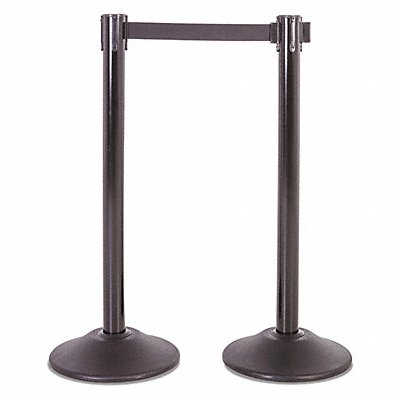 Steel Stanchion Blk 7.5ft Black Belt PR