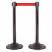 Steel Stanchion Black 7.5ft Red Belt PR