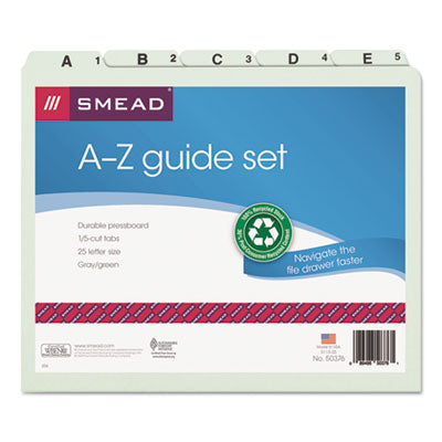 GUIDE,PLAIN TAB,A-Z,LTR25