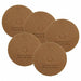 Scrubbing Pad 20 in Dia Brown/Yellow PK5