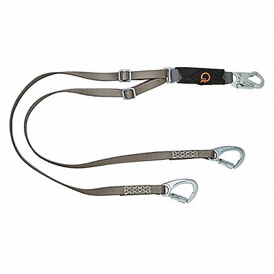 Shock-Absorbing Lanyard Gray