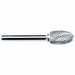 Oval Bur SE Radius End 1/8 Carbide