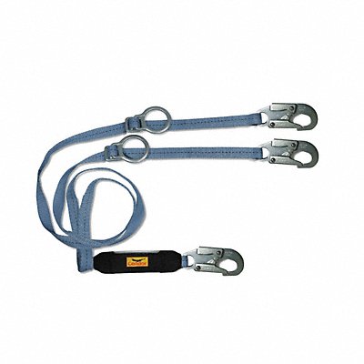 Shock-Absorbing Lanyard Black/Blue