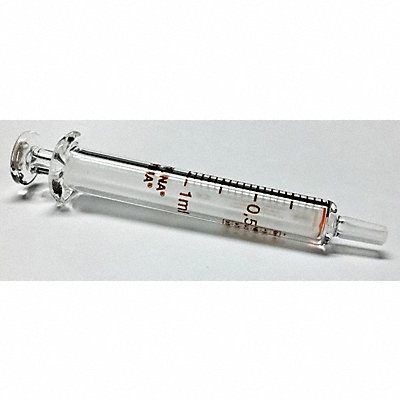 Reusable Glass Syringe 1 mL Luer Slip