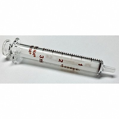 Reusable Glass Syringe 3 mL Luer Slip