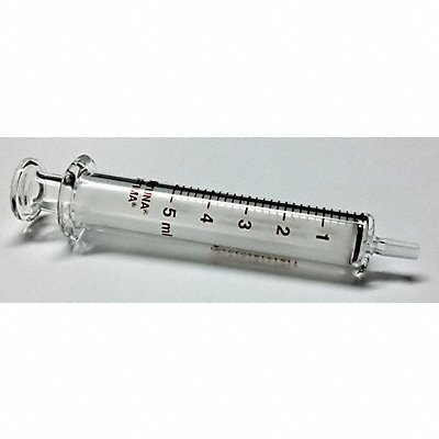 Reusable Glass Syringe 5 mL Luer Slip