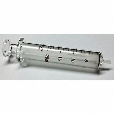 Reusable Glass Syringe 20 mL Luer Slip