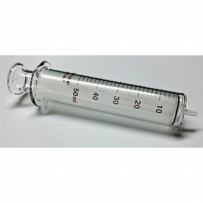 Reusable Glass Syringe 50 mL Luer Slip