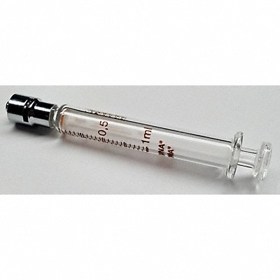 Reusable Glass Syringe 1 mL Luer Lock