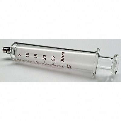 Reusable Glass Syringe 30 mL Luer Lock