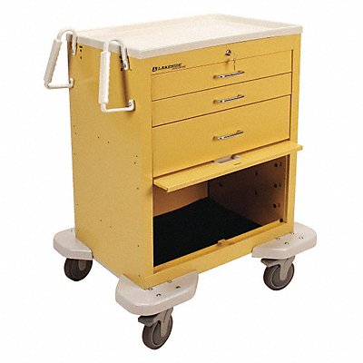 Emergency Cart 25x32x39 Yellow 3 Drawer