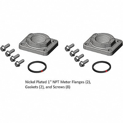 Meter/Flange Kit 1 In NPT Nickel