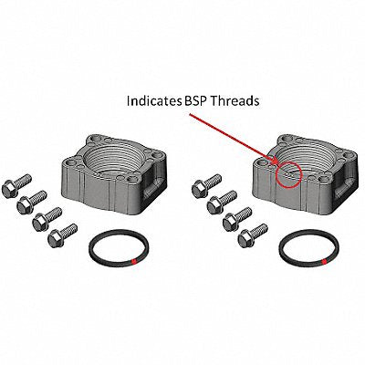 Meter/Flange Kit 1-1/2 In BSPT Nickel