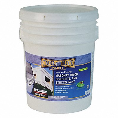 Exterior Paint Medium Gray 5 gal