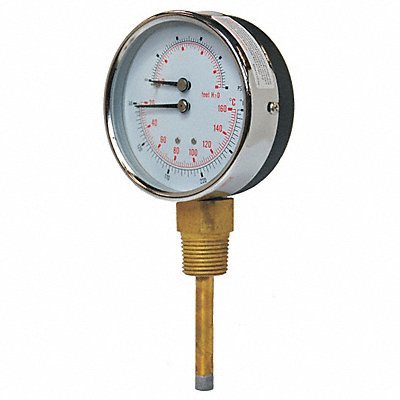 Boiler Gauge Round 0-200 psi 80 to 320F