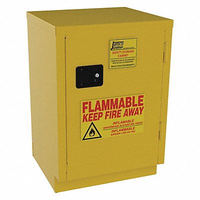 Flammable Safety Cabinet 12 gal Yellow