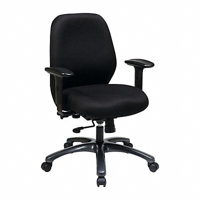 Desk Chair Fabric Black 19-23 Seat Ht