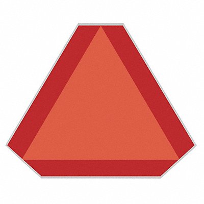 Placard 16inx14in Plastic Orange/Red