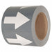 Arrow Tape Gray 4in W 108ft Roll L