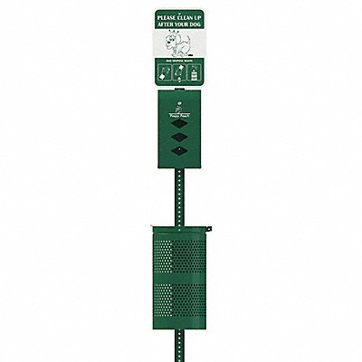 Pet Waste Station Vertical White 17 gal.