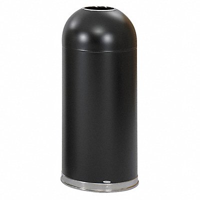 Trash Can Round 15 gal Black