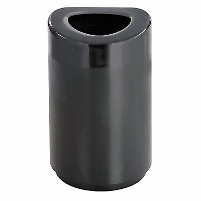 Trash Can Round 30 gal Black