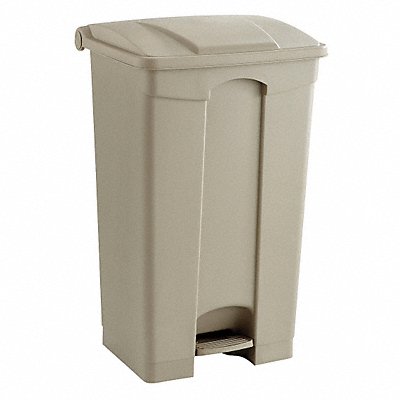 Trash Can Rectangular 23 gal Tan