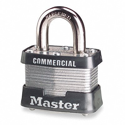 Keyed Padlock 5/8 in Rectangle Silver