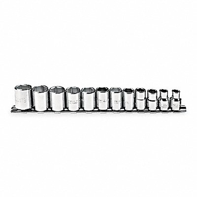 Socket Set Chrome 8 mm to 19 mm 6Pt