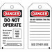 Danger Tag 5-3/4 x 3 In Met 3/8 In PK10