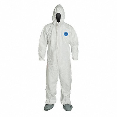 Hooded Coveralls 6XL Wht Tyvek 400 PK25