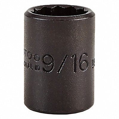 Socket Steel Blk Oxd 9/16 in