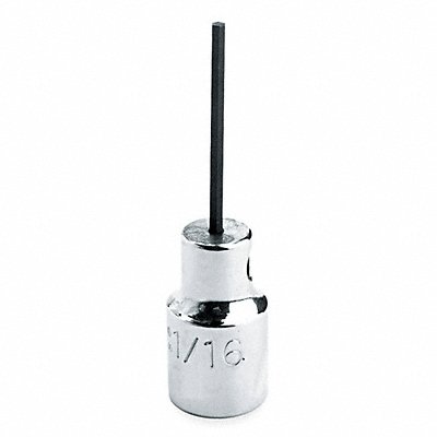 Socket Bit Steel 1/4 in TpSz 4 mm