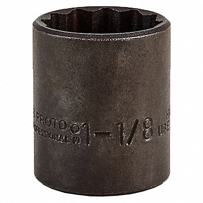 Socket Steel Blk Oxd 1 1/8 in