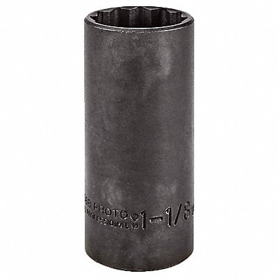 Socket Steel Blk Oxd 1 1/8 in