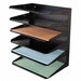 Desk Organizer Letter 6 Compartment Blk