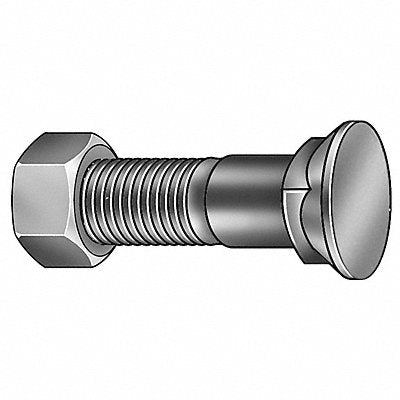 Plow Bolt Fastener L 1 1/2 in PK50