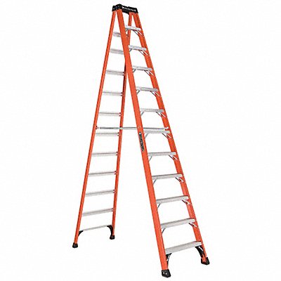 Stepladder Fiberglass 12 ft H 375 lb Cap