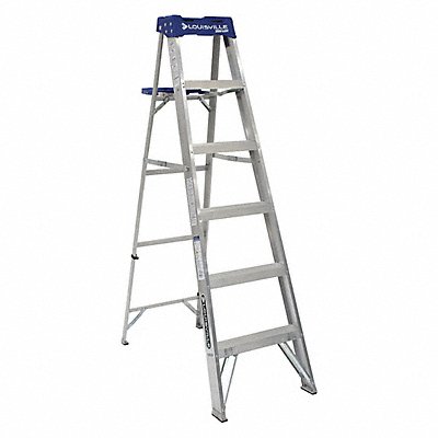 Stepladder Aluminum 6 ft H 250 lb Cap.