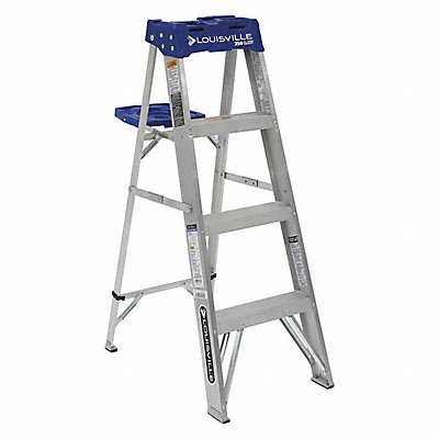 Stepladder Aluminum 4 ft H 250 lb Cap.