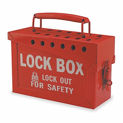 Group Lockout Box 13 Locks Max Red