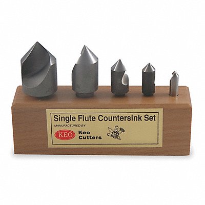 Countersink Set 5 PC 1 FL 90 Deg HSS