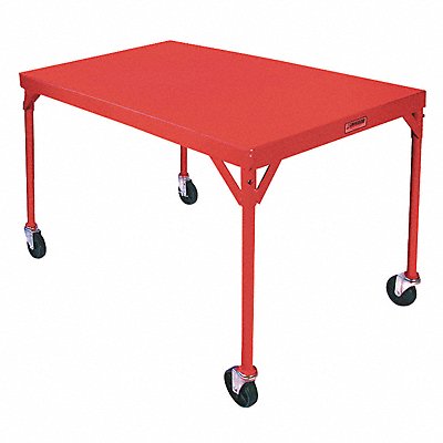 Mobile Fixed Work Table Steel 54 W 30 D