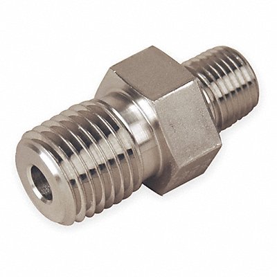 Hex Long Nipple 316 SS 3/8 x 1/8 in