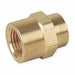 Hex Coupling Brass 3/8 in Pipe Size FNPT