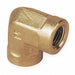 90 Elbow Brass 1/2 in Pipe Size FNPT